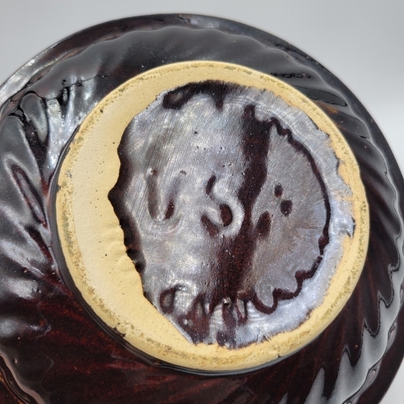 Studio Pottery Brown Glaze Made in the USA Dough Bowl - Picture 4 of 6